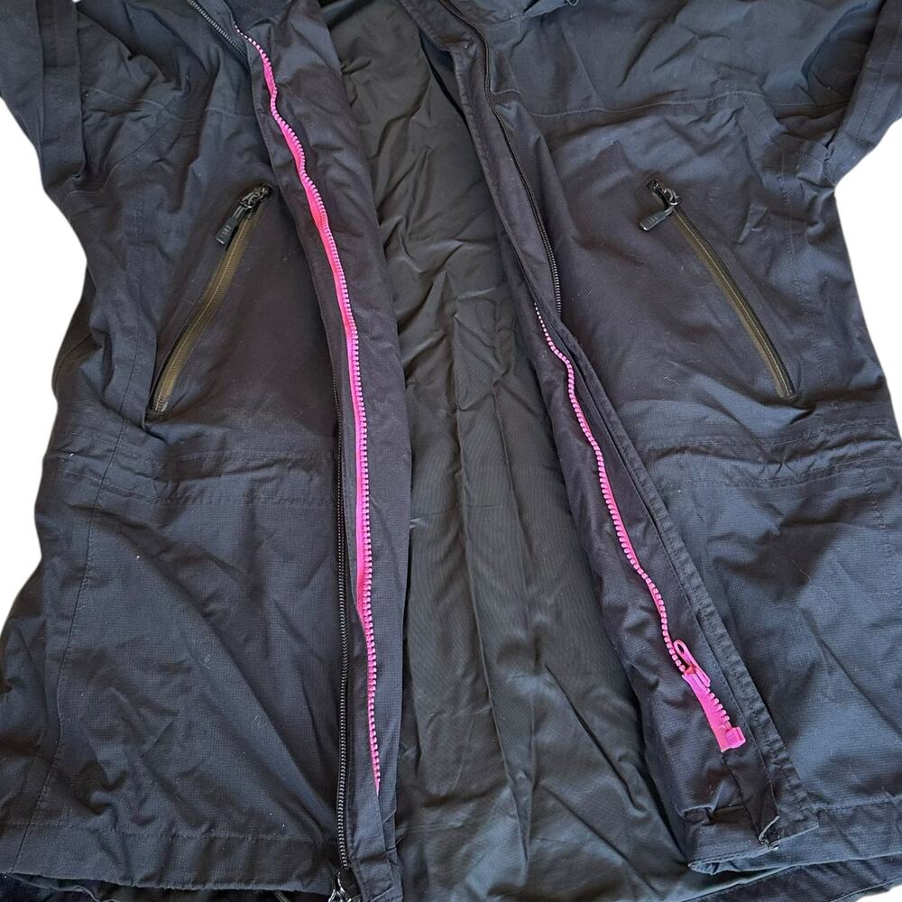 Lands End Jacket Womens Size Small Black Water Resistant Outdoor Camping Hiking - Picture 3 of 9